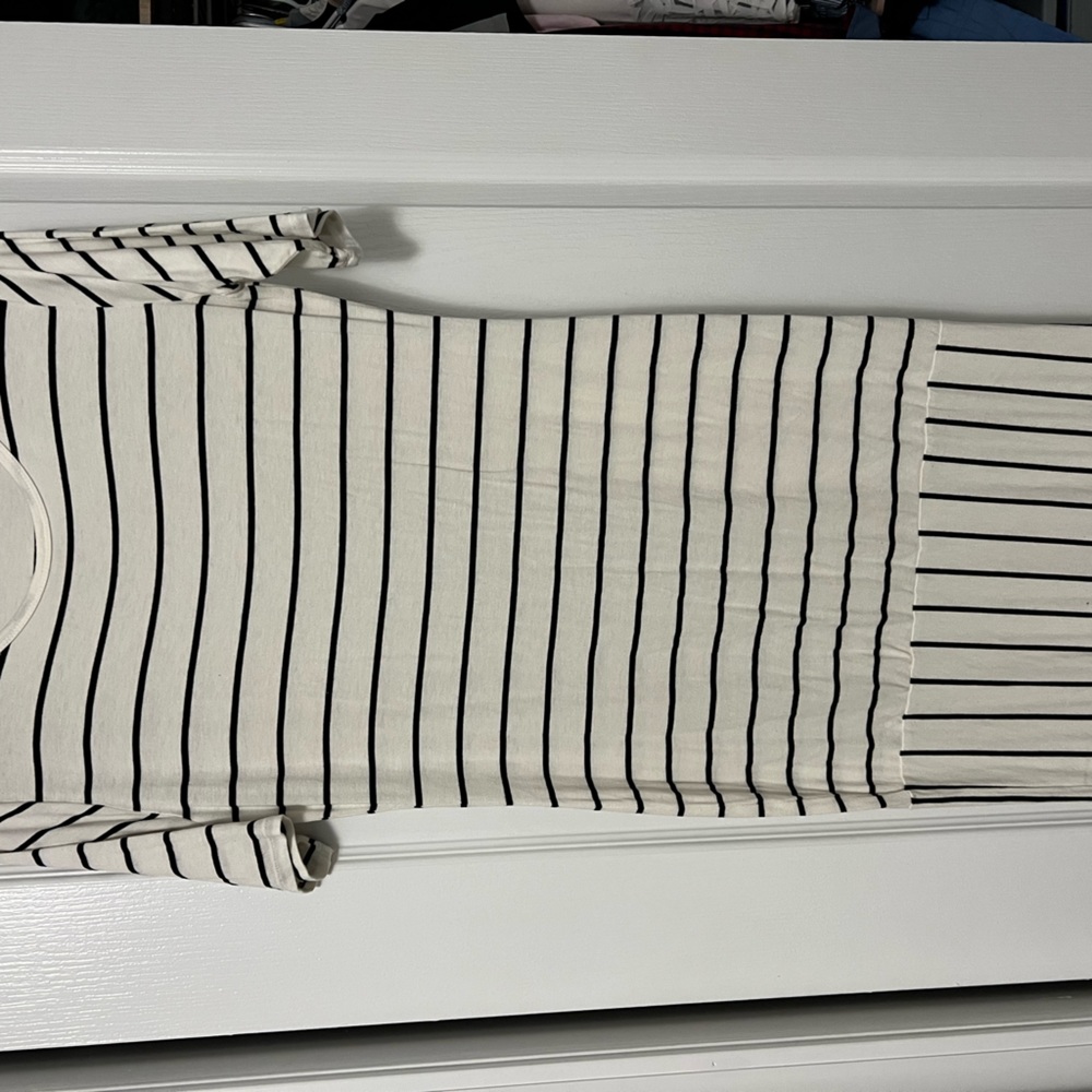 Brand new, never worn lula Roe,Julia style dress white & black pin stripe dress